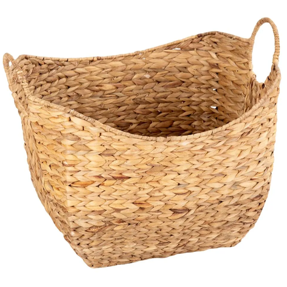 Large Water Hyacinth Basket With Handle Short Lead Time