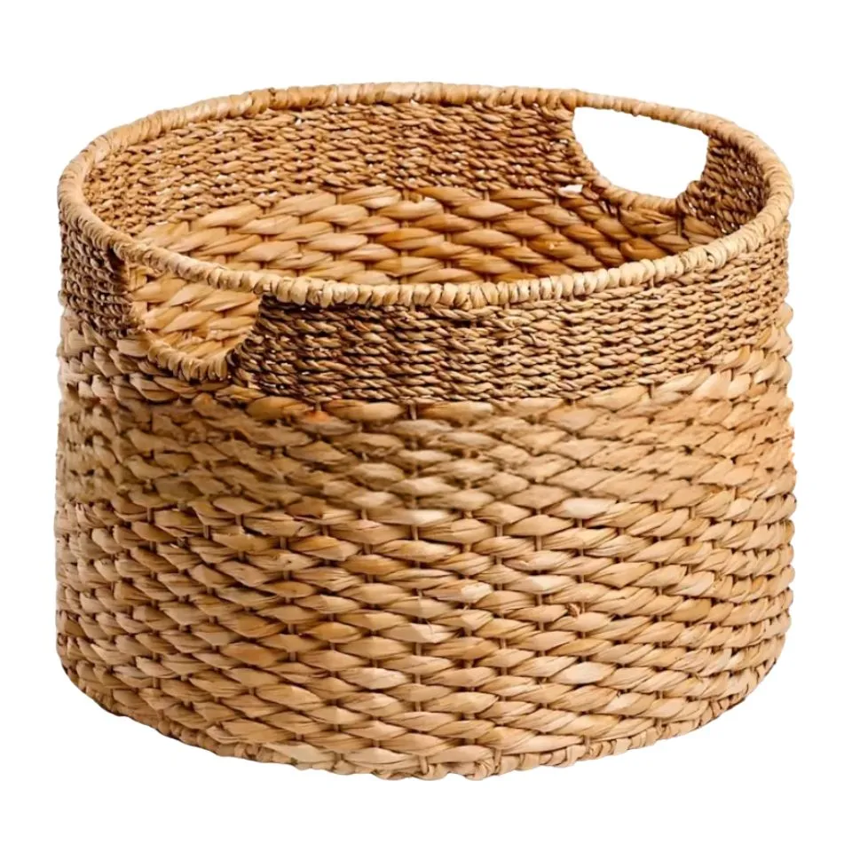 Large Water Hyacinth Basket With Handle Manufacturer