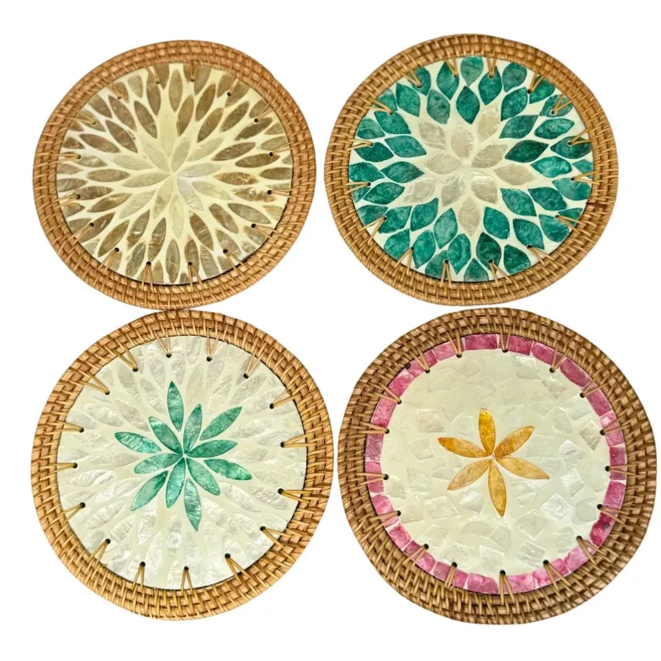 Mother Of Pearl Rattan Placemats Wholesaler