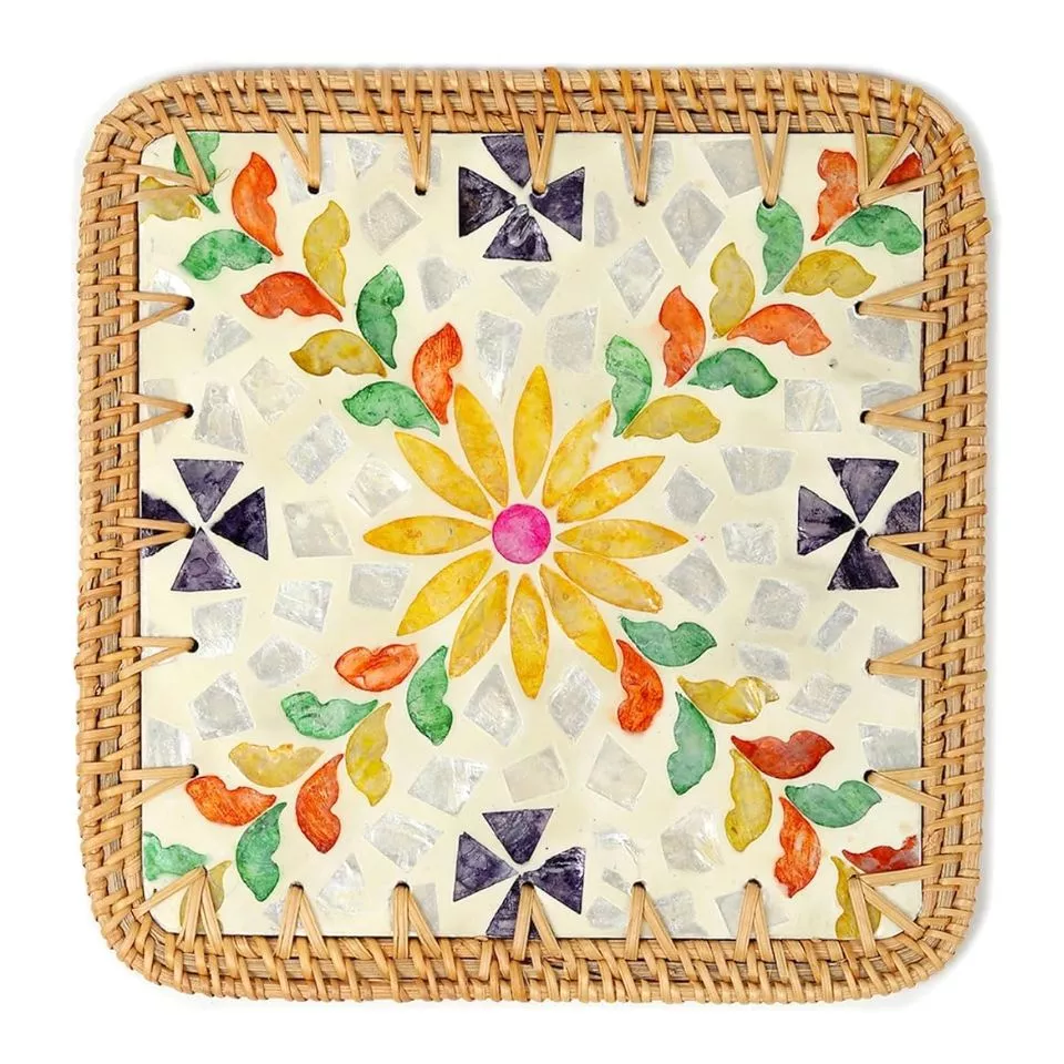 Mother Of Pearl Rattan Placemats Supplier