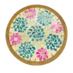Mother Of Pearl Rattan Placemats Handicraft