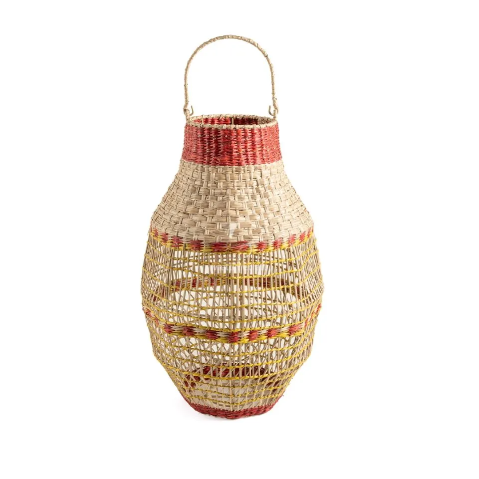 Natural Handmade Seagrass Lantern Short Lead Time