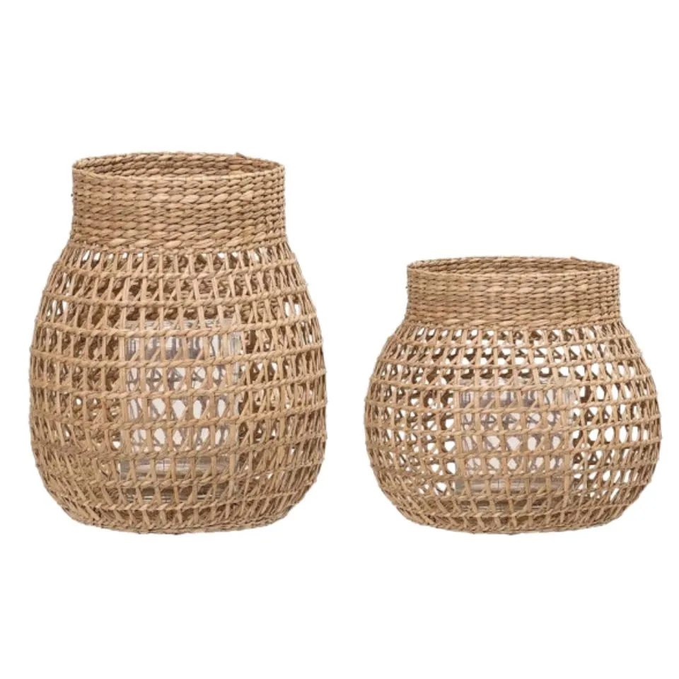 Natural Handmade Seagrass Lantern Handicraft