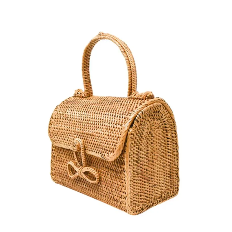 Natural Rattan Handbags Short Lead Time