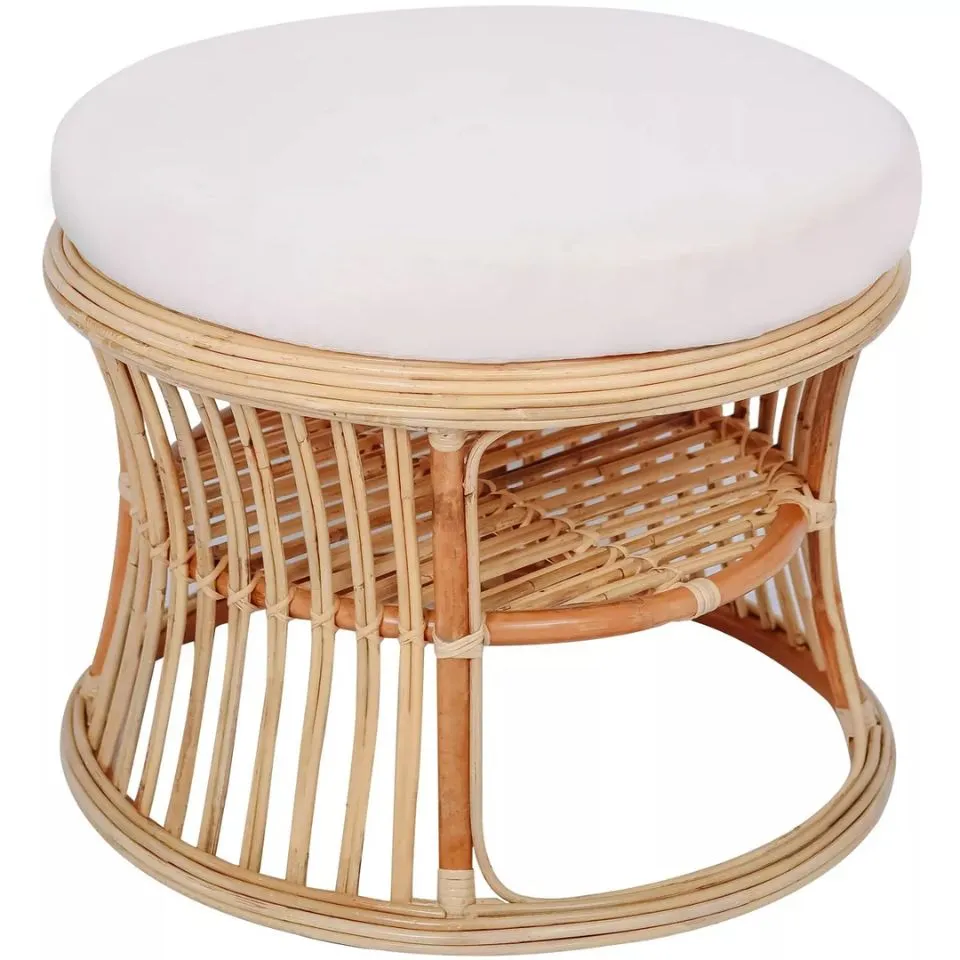 Natural Rattan Pouf Ottoman Vietnam