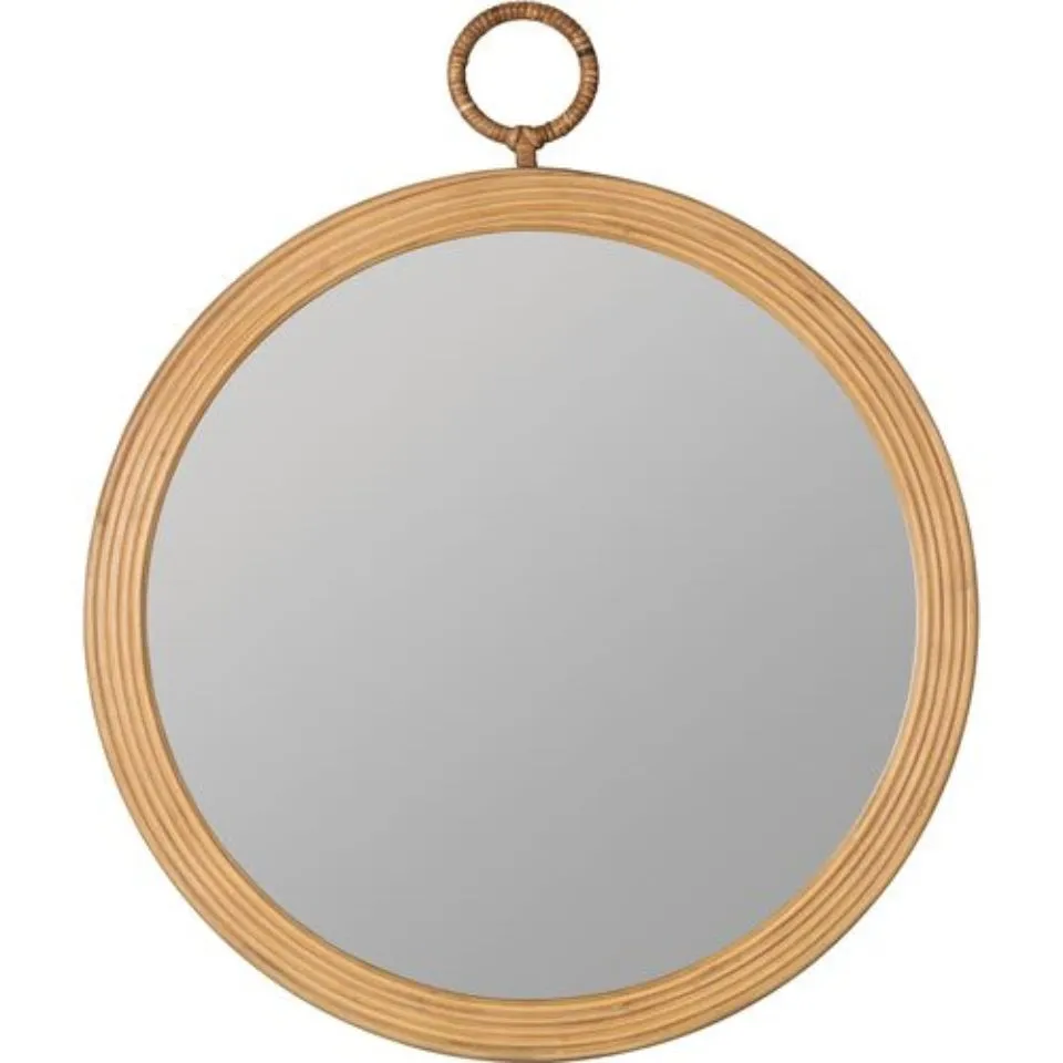 Natural Round Rattan Mirror Low Moq
