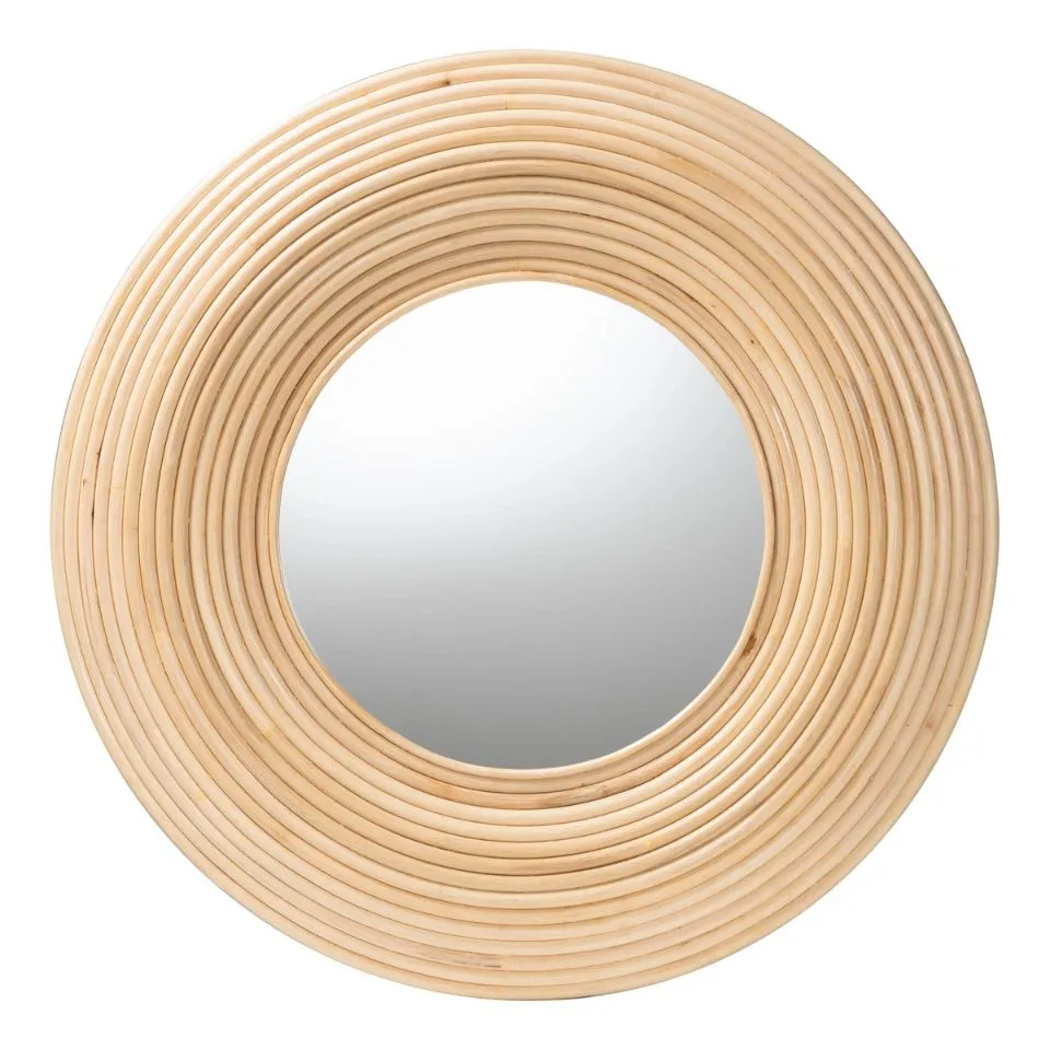 Natural Round Rattan Mirror Hight Quality