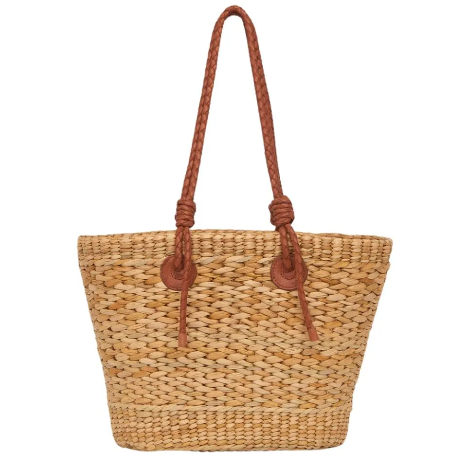 Natural Water Hyacinth Bag With Handle Low Moq
