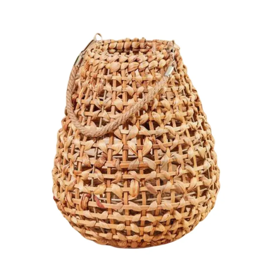 Natural Water Hyacinth Lantern Low Moq