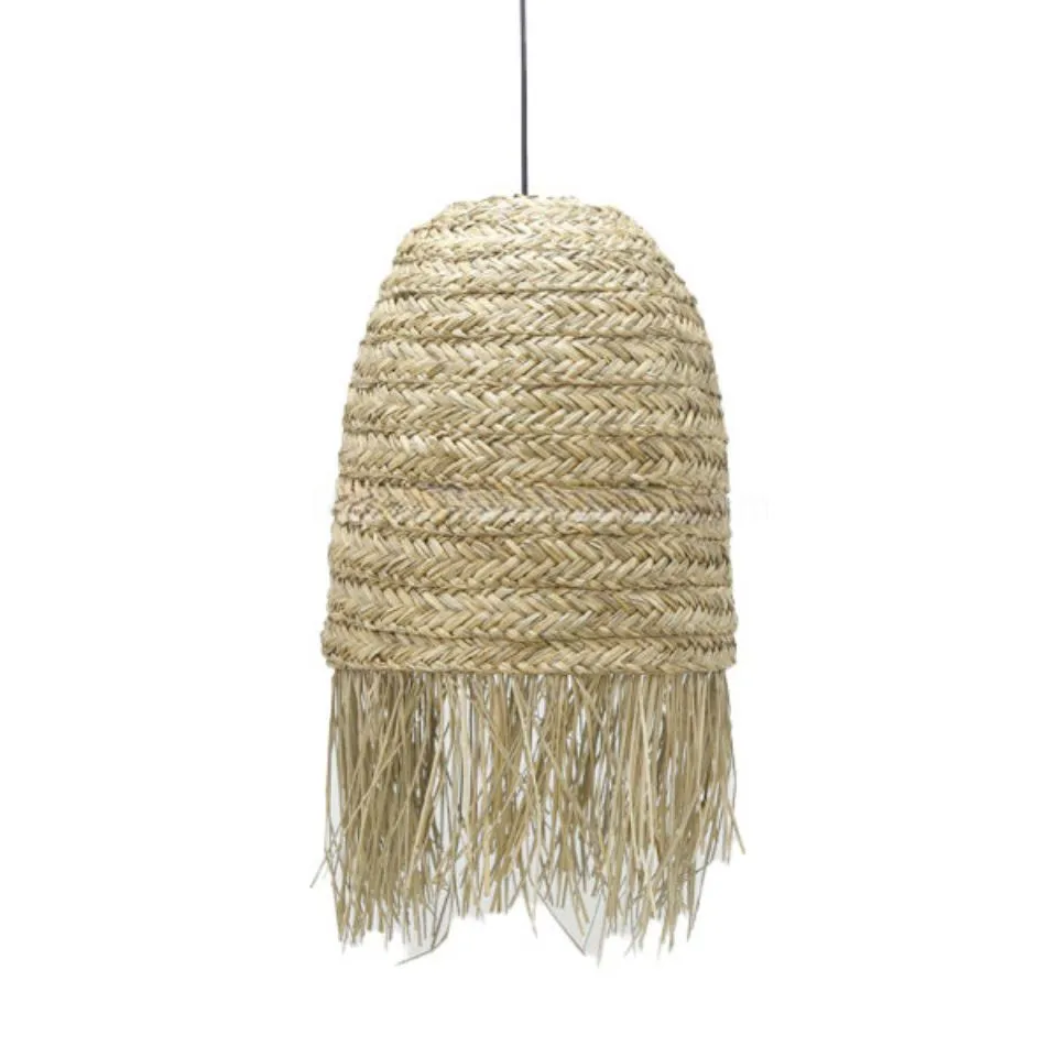 Natural Woven Seagrass Lampshade Handicraft