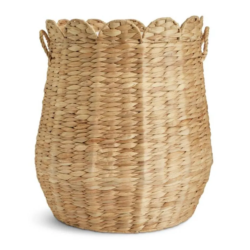 Natural Woven Water Hyacinth Laundry Baskets Low Moq