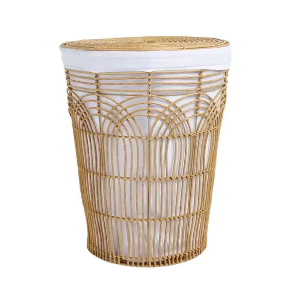 Open Weave Rattan Laundry Basket Private Label