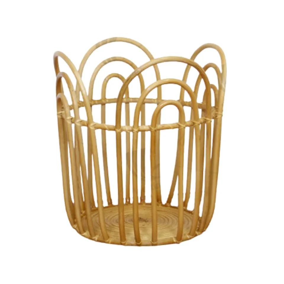 Open Weave Rattan Laundry Basket Vietnam