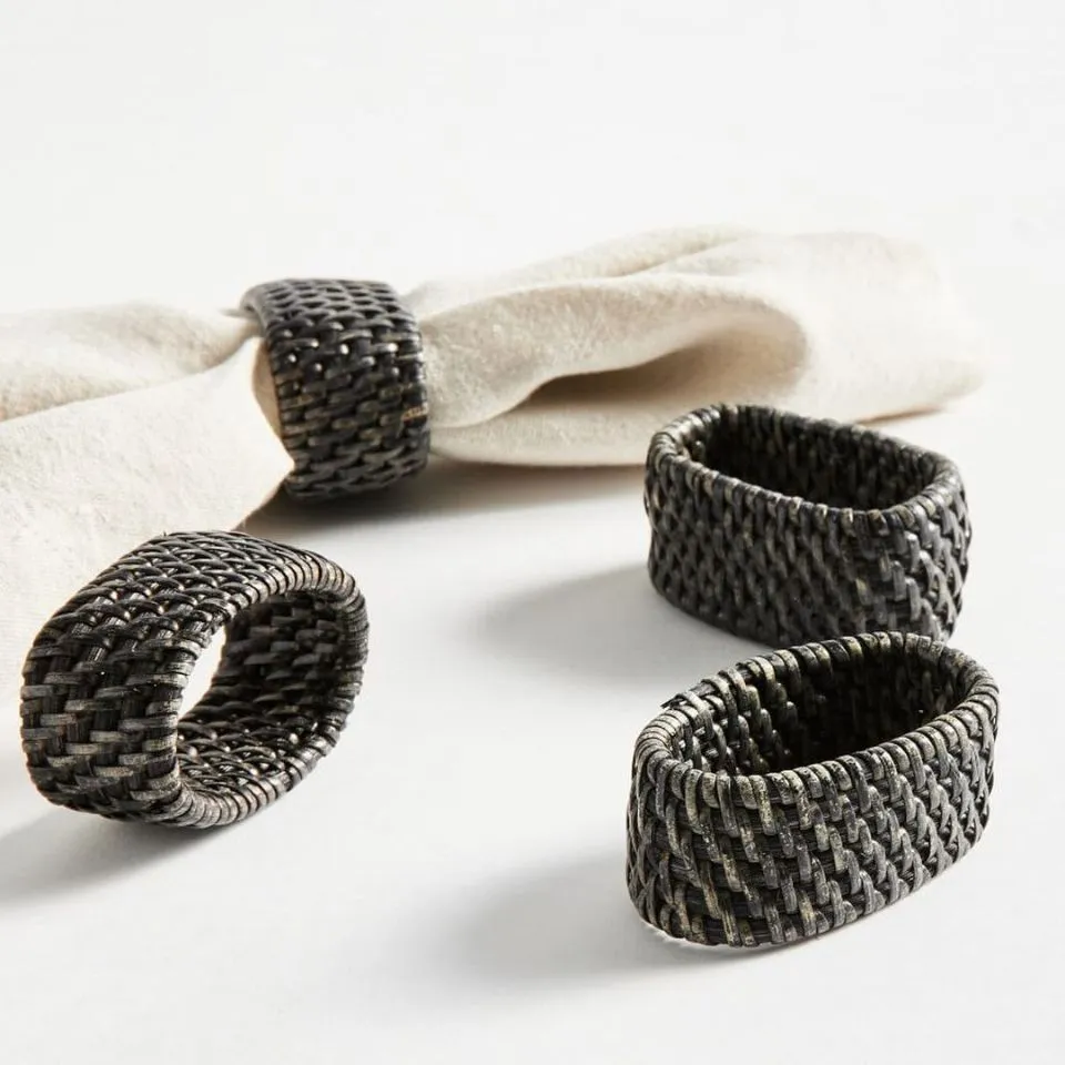 Oval Rattan Napkin Rings Private Label