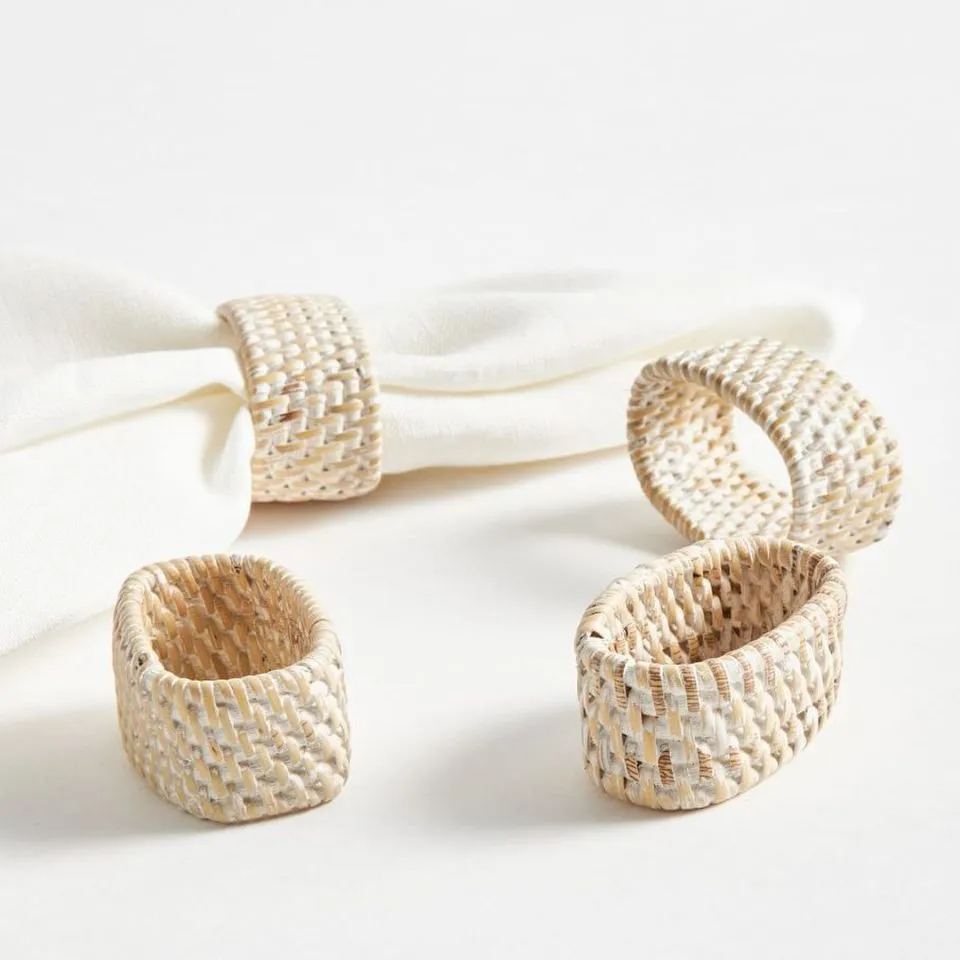 Oval Rattan Napkin Rings Custom