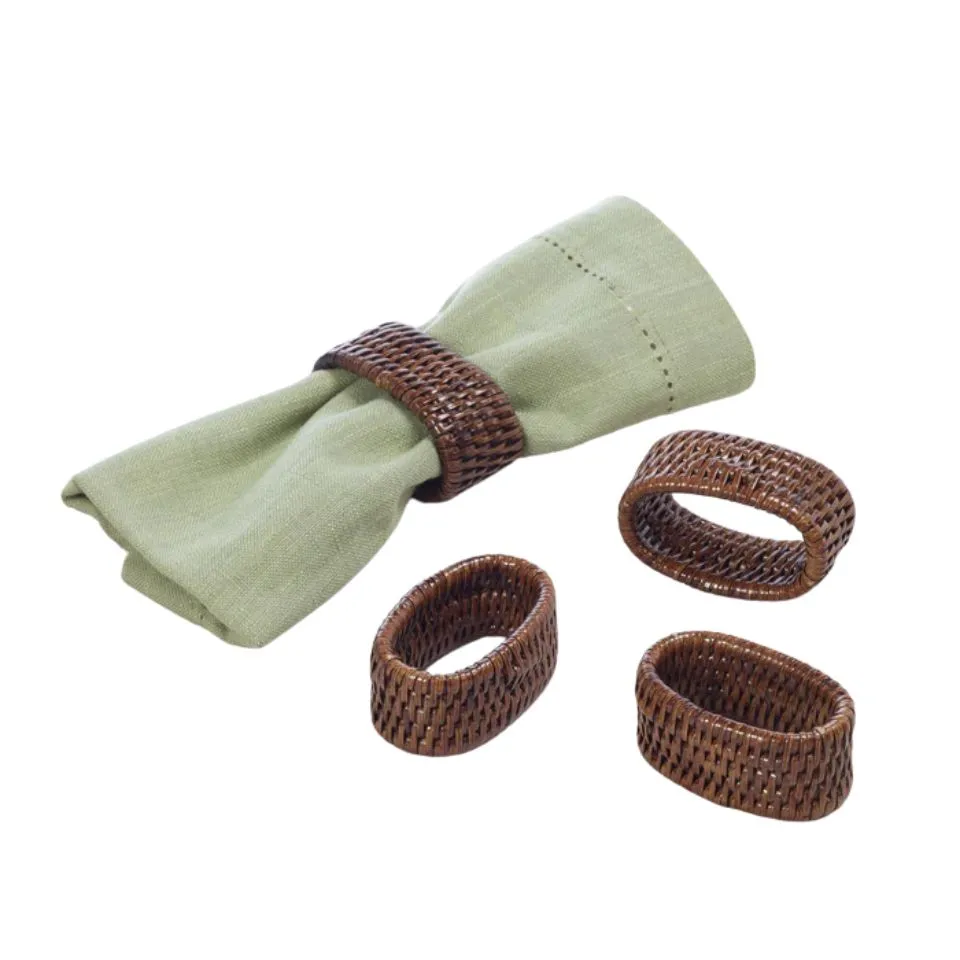 Oval Rattan Napkin Rings Manufacturer