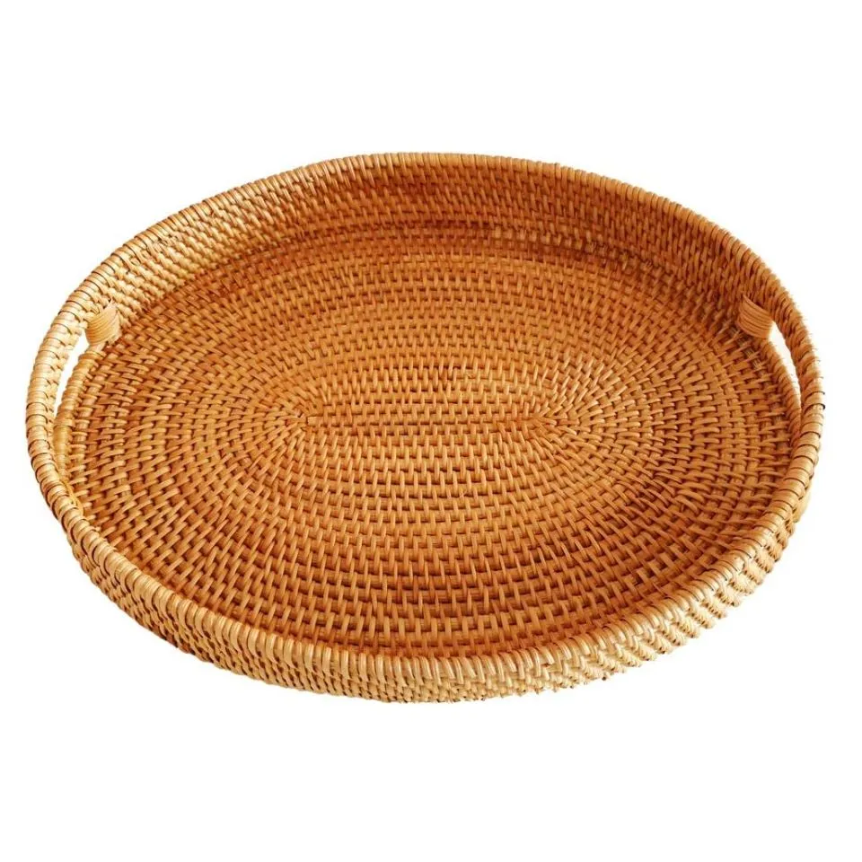 Oval Rattan Serving Tray Private Label