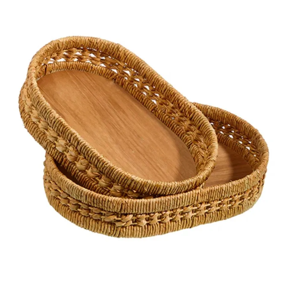 Oval Rattan Serving Tray Short Lead Time