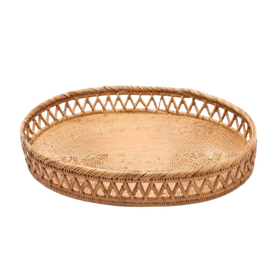 Oval Rattan Serving Tray Manufacturer