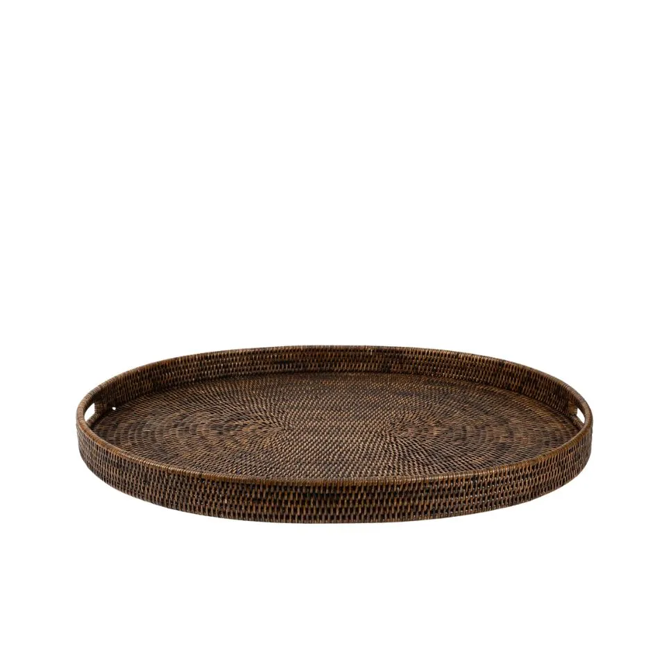 Oval Rattan Serving Tray Hight Quality