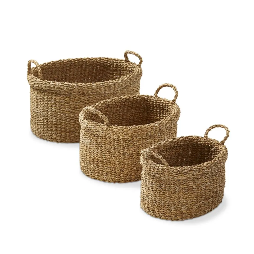 Oval Seagrass Storage Basket Manufacturer