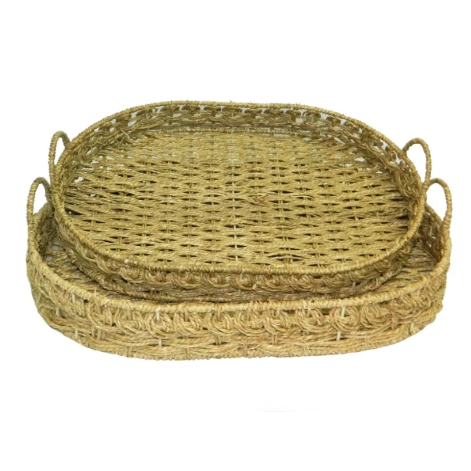Oval Seagrass Serving Tray Short Lead Time