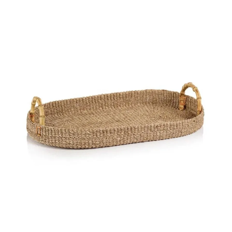 Oval Seagrass Serving Tray Vietnam