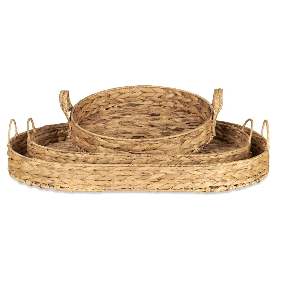 Oval Water Hyacinth Tray Hight Quality