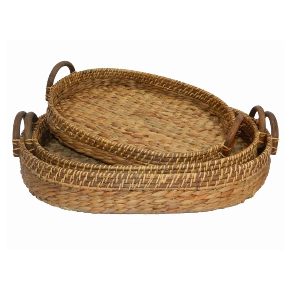 Oval Water Hyacinth Tray Low Moq
