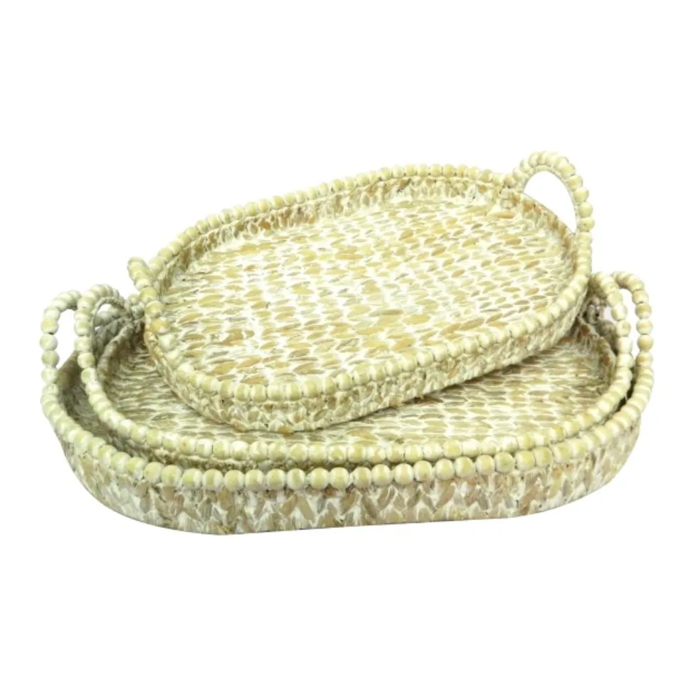 Oval Water Hyacinth Tray Custom