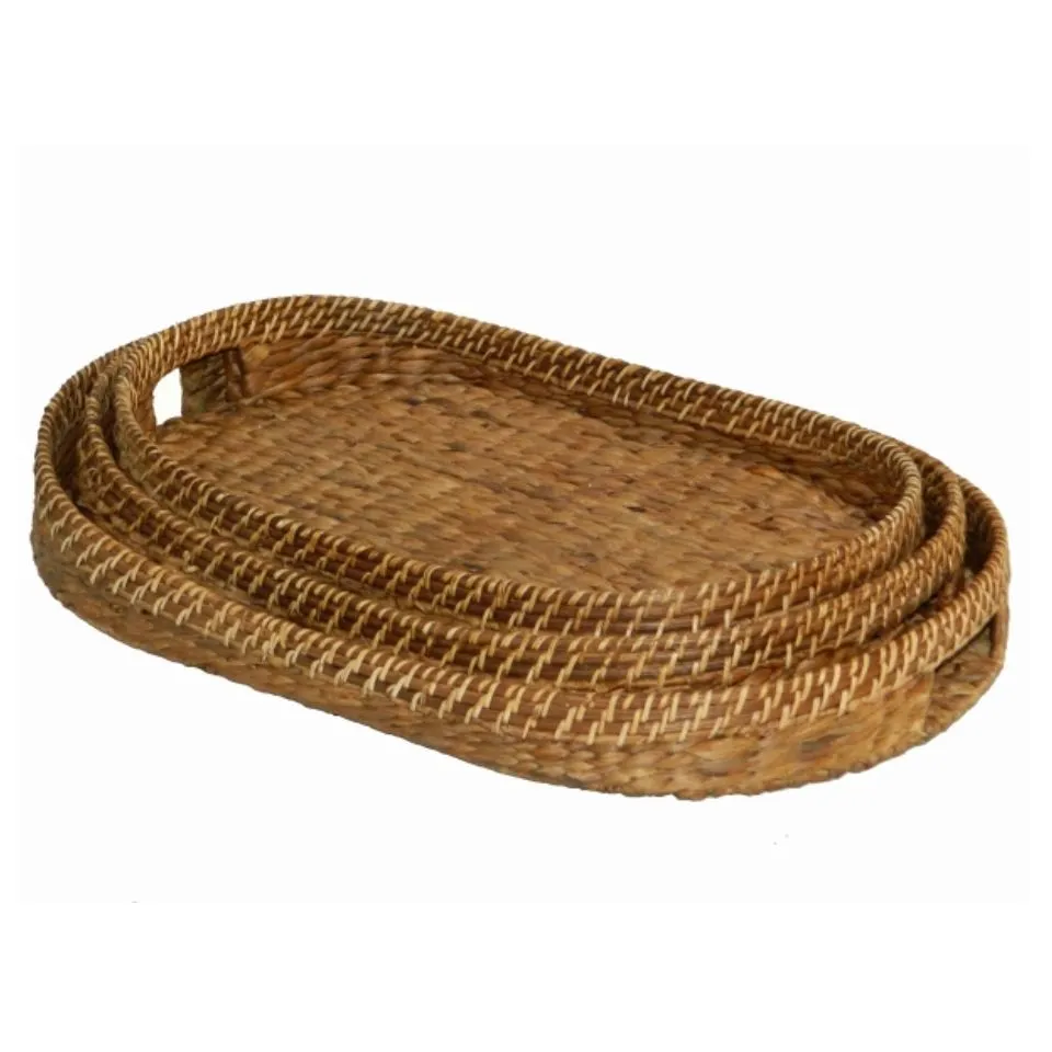 Oval Water Hyacinth Tray Manufacturer