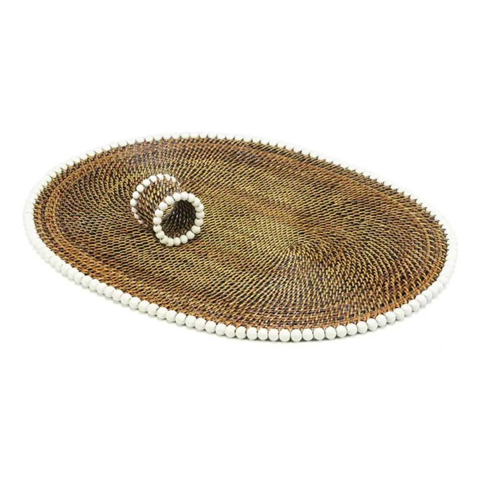 Oval Woven Rattan Placemats Manufacturing Short Lead Time