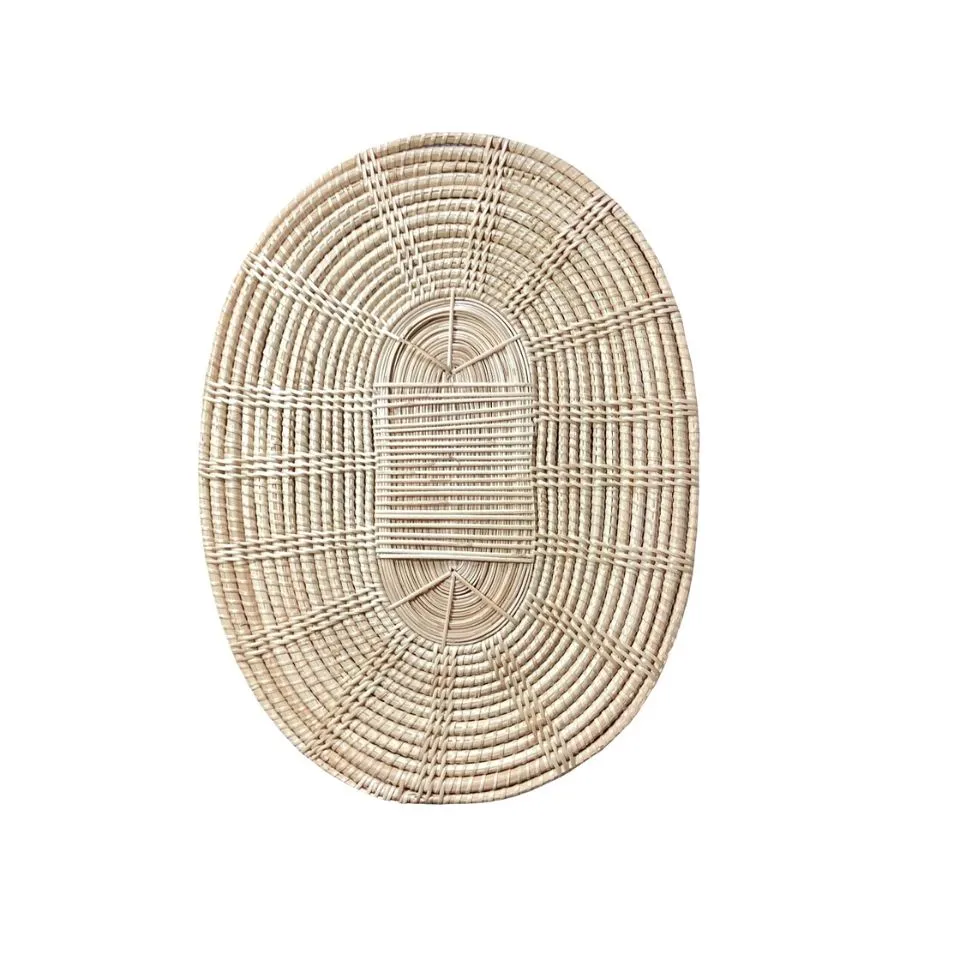 Oval Woven Rattan Placemats Manufacturing Low Moq