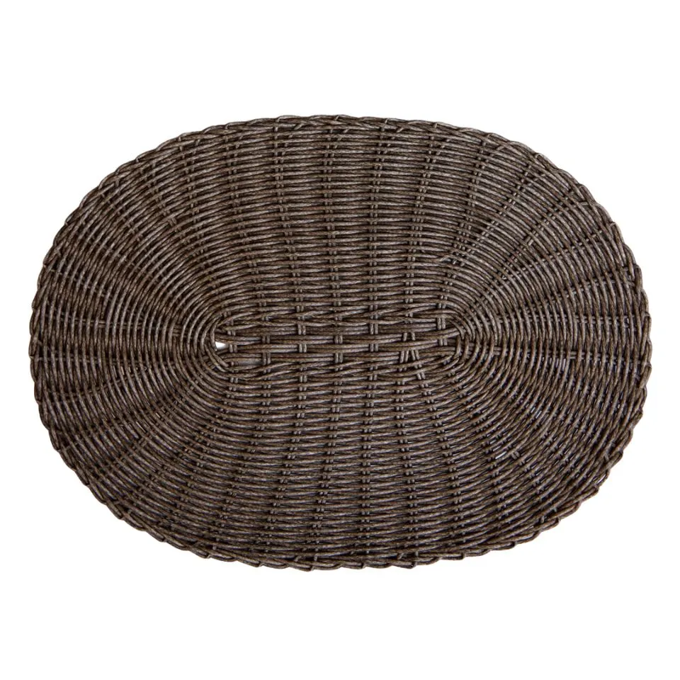 Oval Woven Rattan Placemats Manufacturing Eco Friendly