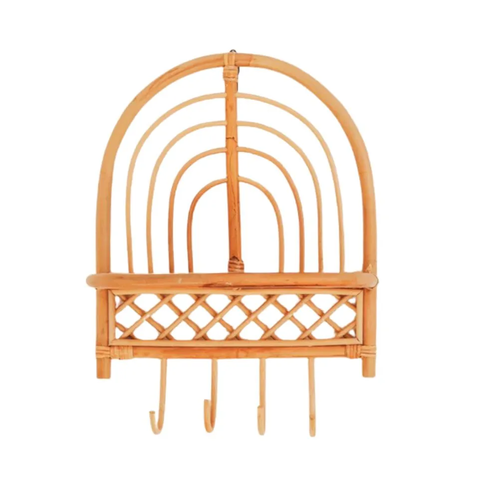 Rainbow Rattan Wall Shelf Low Moq