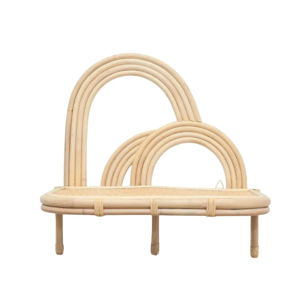 Rainbow Rattan Wall Shelf Short Lead Time