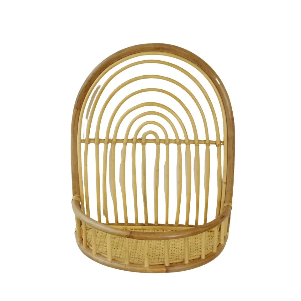 Rainbow Rattan Wall Shelf Custom