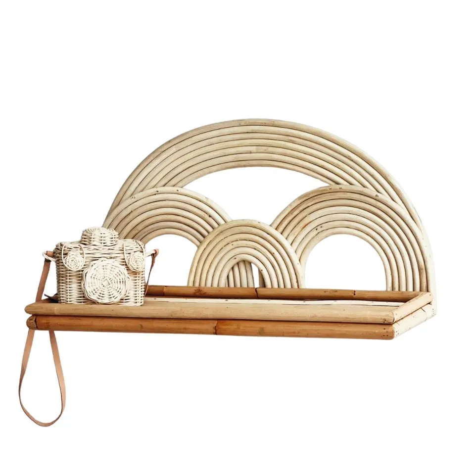 Rainbow Rattan Wall Shelf Hight Quality