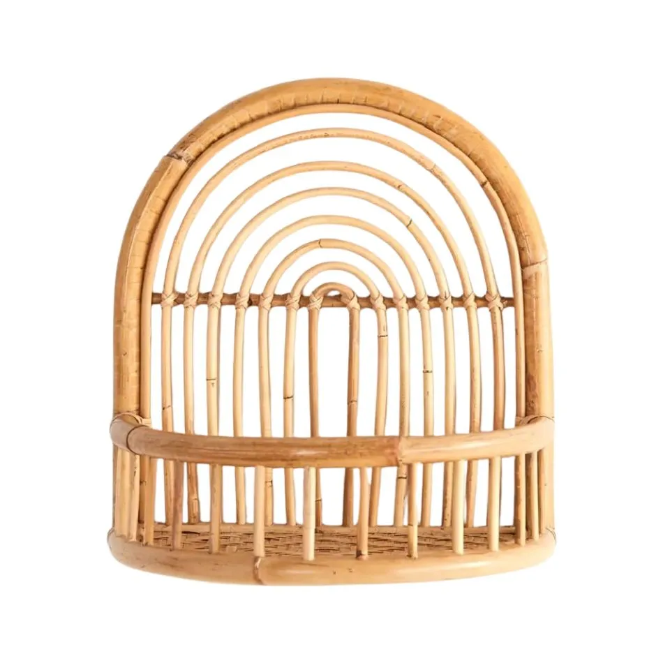 Rainbow Rattan Wall Shelf Vietnam