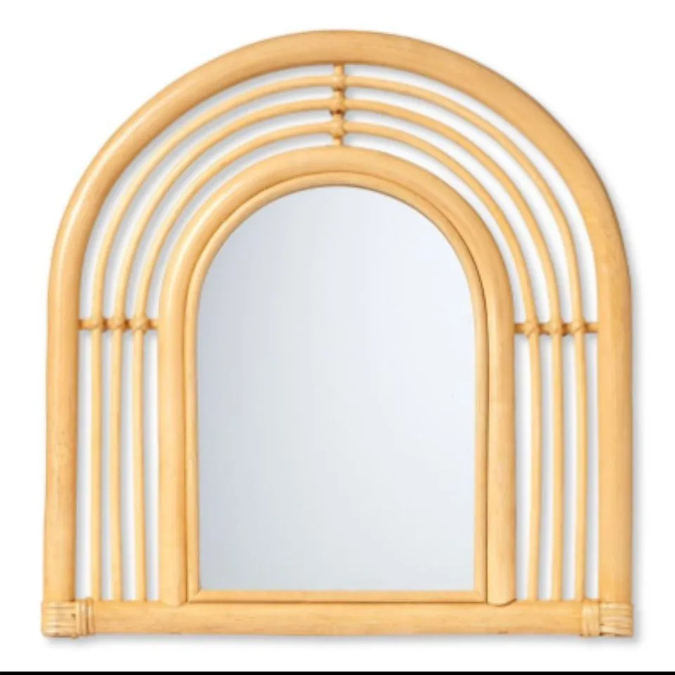 Rainbow Shaped Rattan Wall Decor Custom