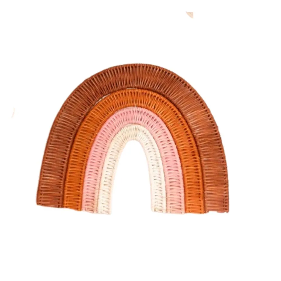 Rainbow Shaped Rattan Wall Decor Low Moq