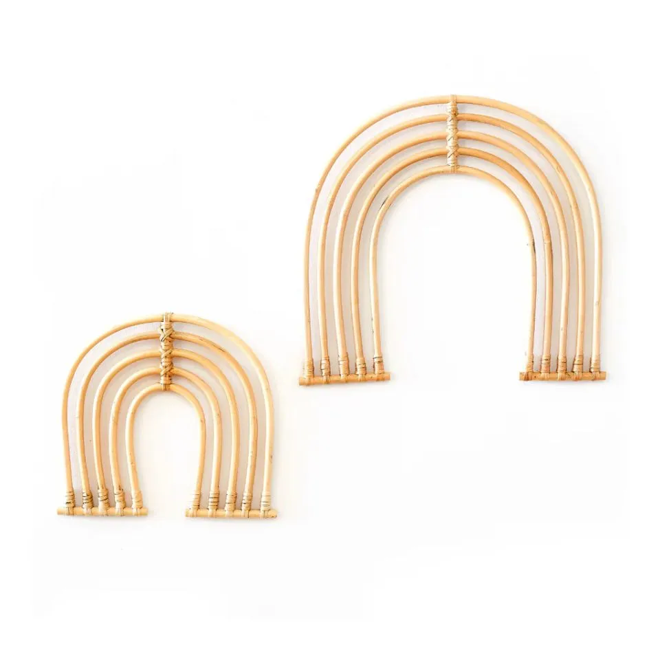 Rainbow Shaped Rattan Wall Decor Manufacturer