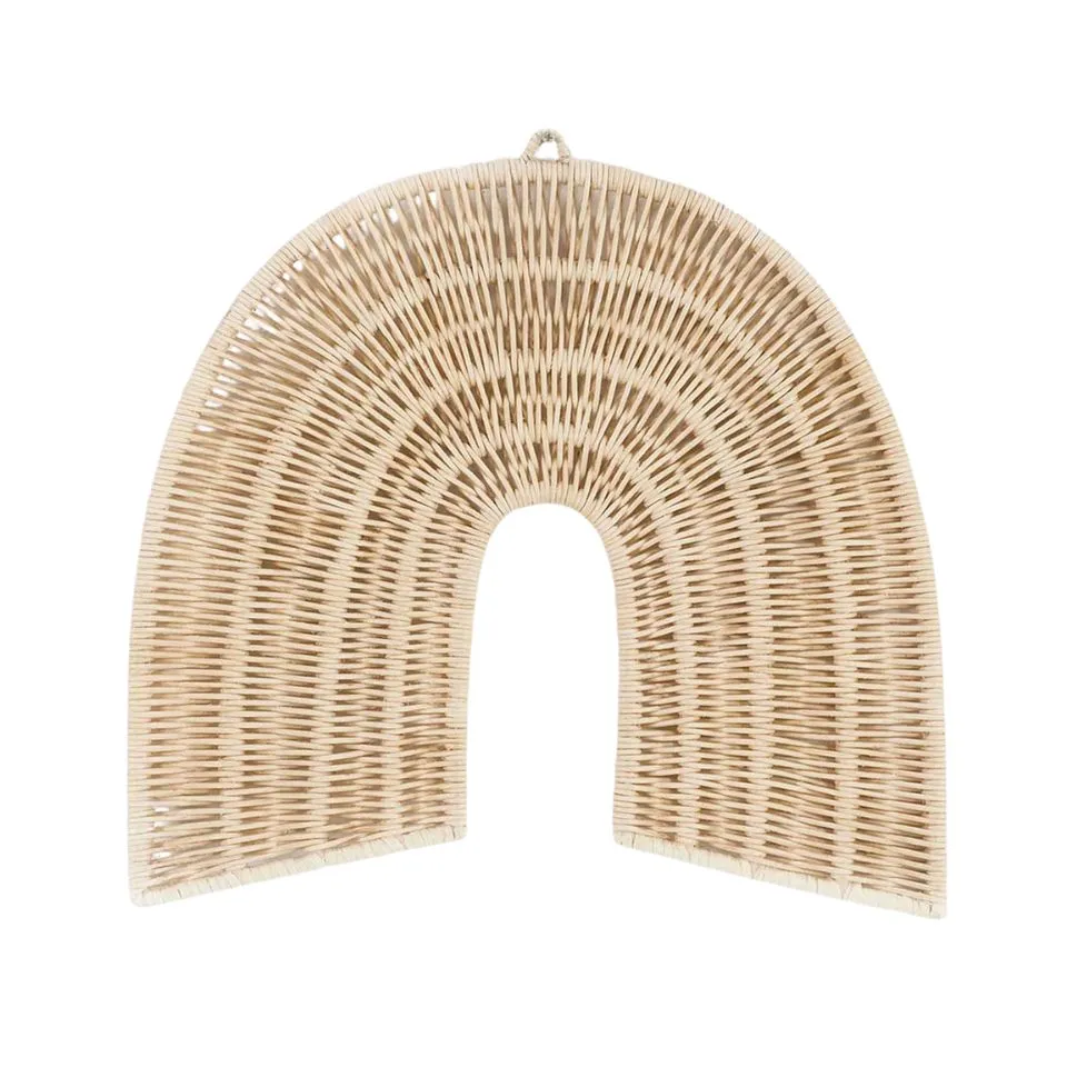 Rainbow Shaped Rattan Wall Decor Handicraft