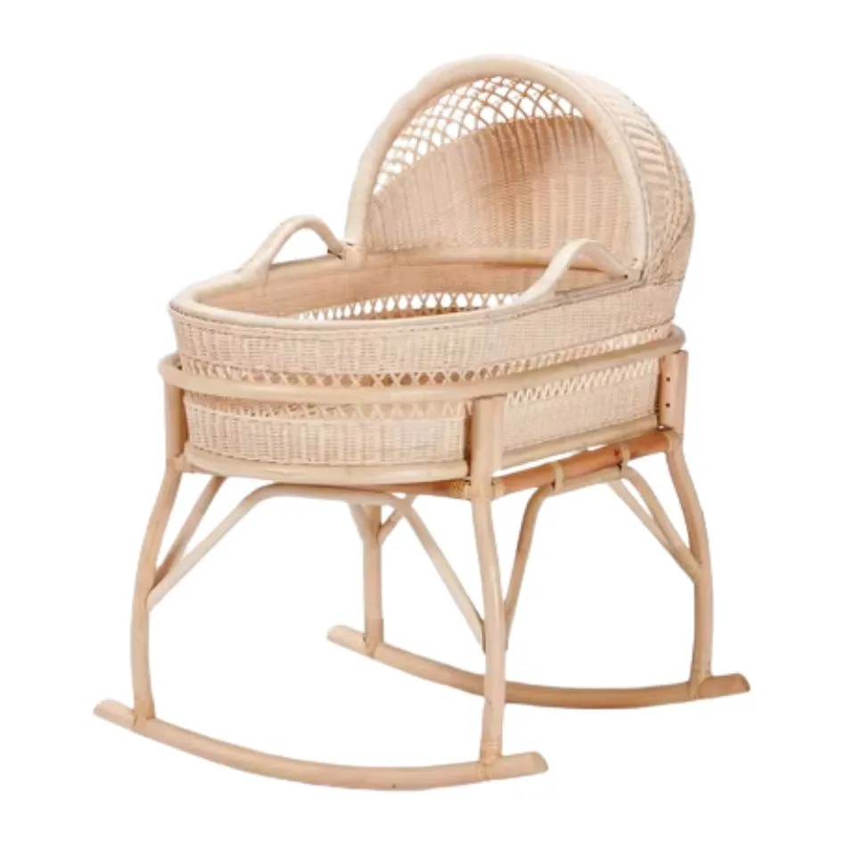 Rattan Baby Cradle Handicraft