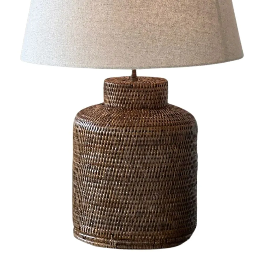 Rattan Base Table Lamps Private Label