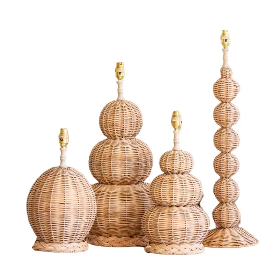 Rattan Base Table Lamps Handicraft