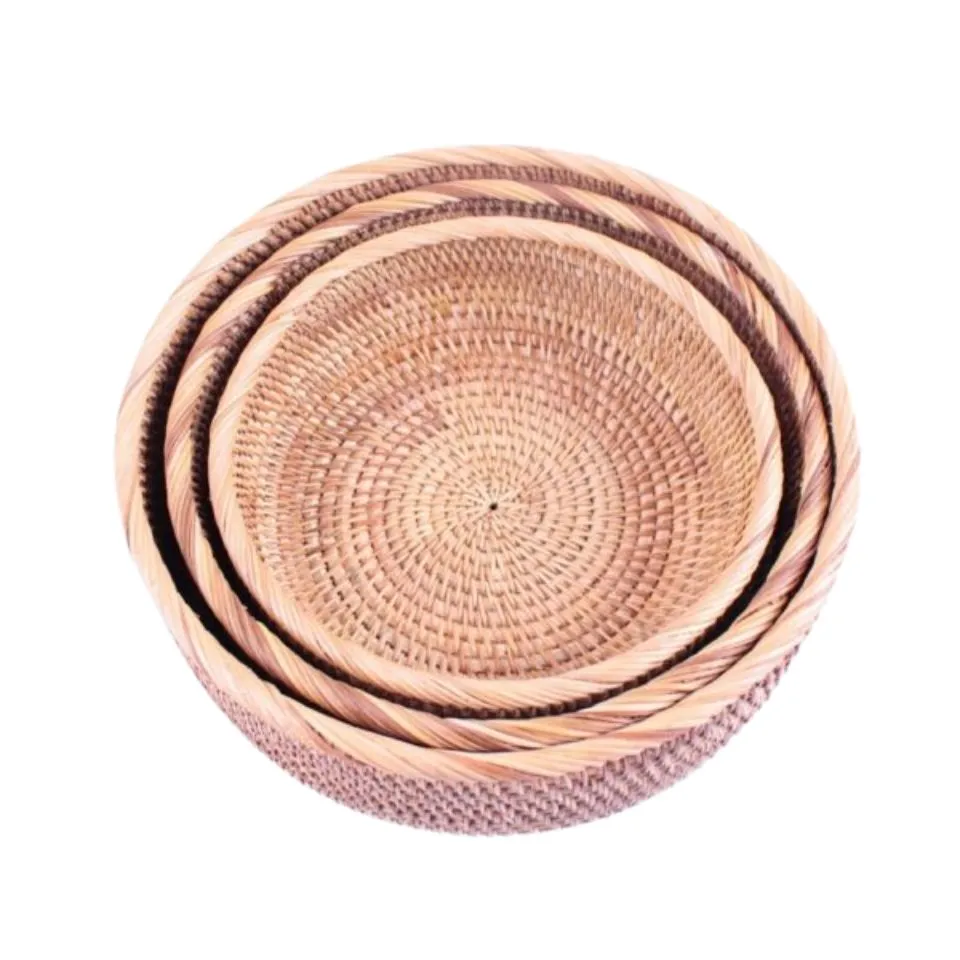 Rattan Basket Bowls Handicraft