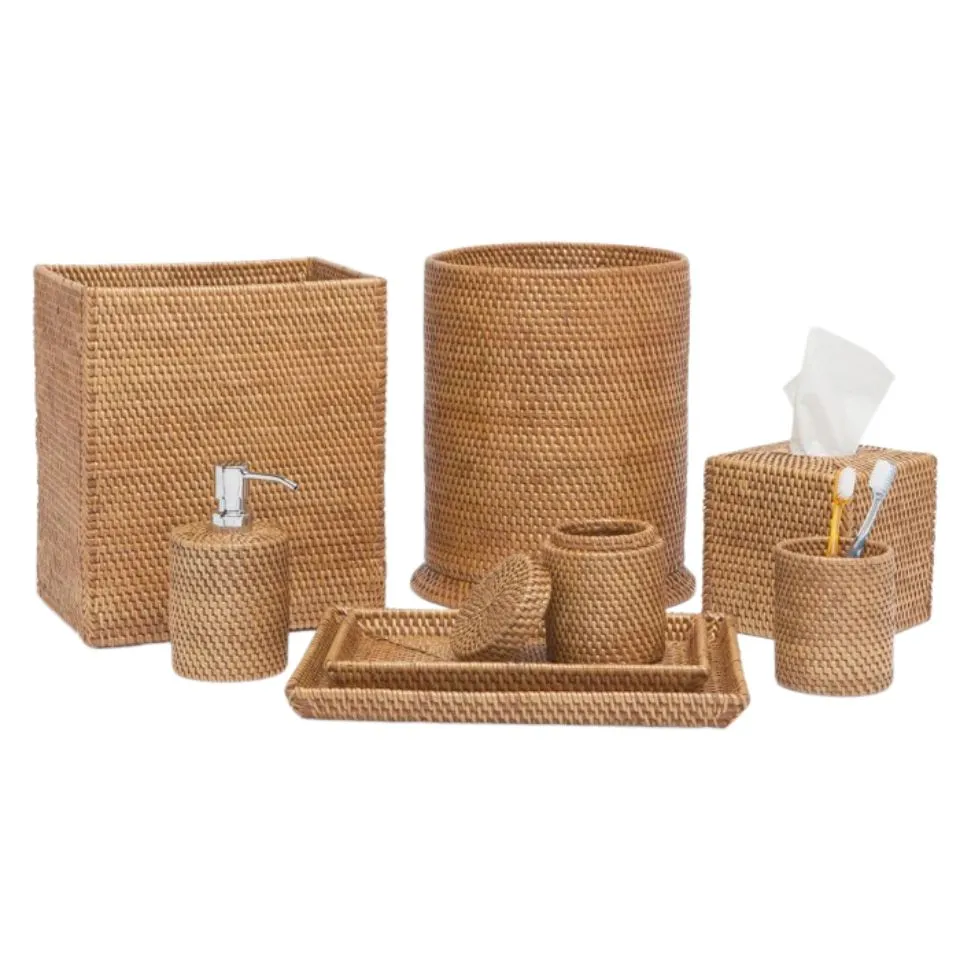 Rattan Bathroom Set Low Moq