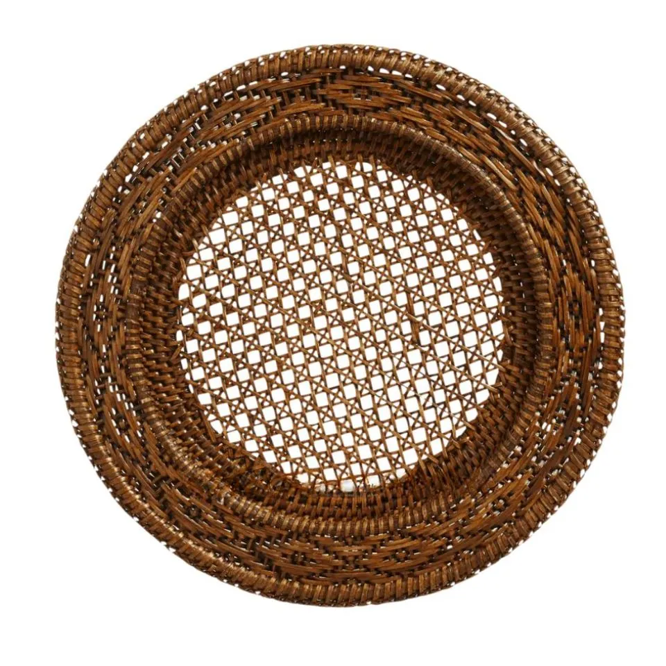 Rattan Charger Plate With Unique Weave Pattern Short Lead Time