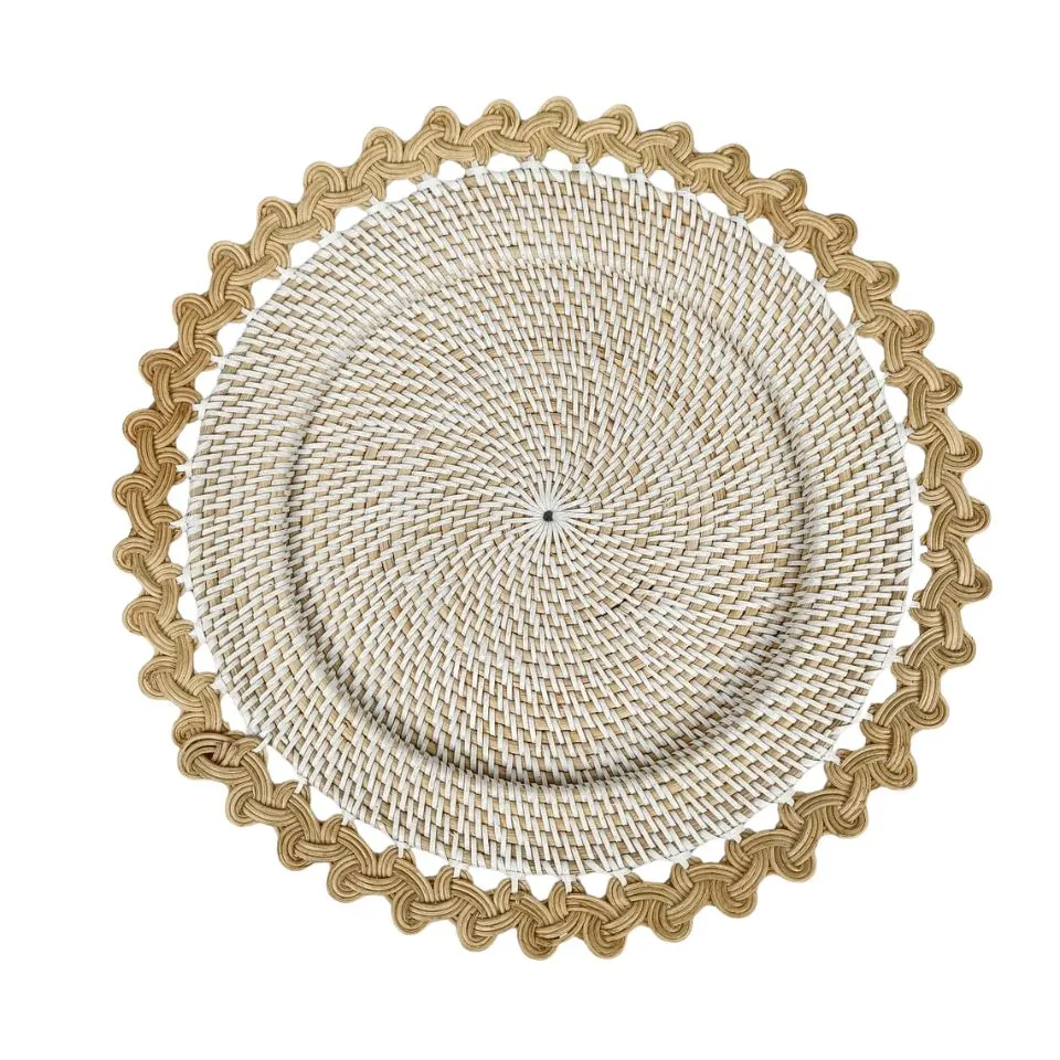 Rattan Charger Plate With Unique Weave Pattern Manufacturer